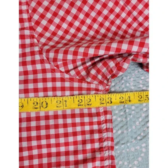 Vineyard Vines Mens L On-The-Go Performance Gingham Shirt Red White 1W011301 - Picture 2 of 9